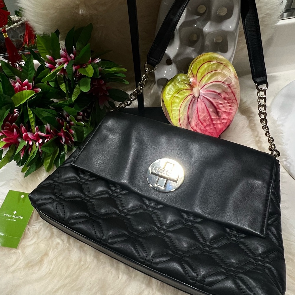 Kate Spade Black Quilted Leather Shoulder Bag